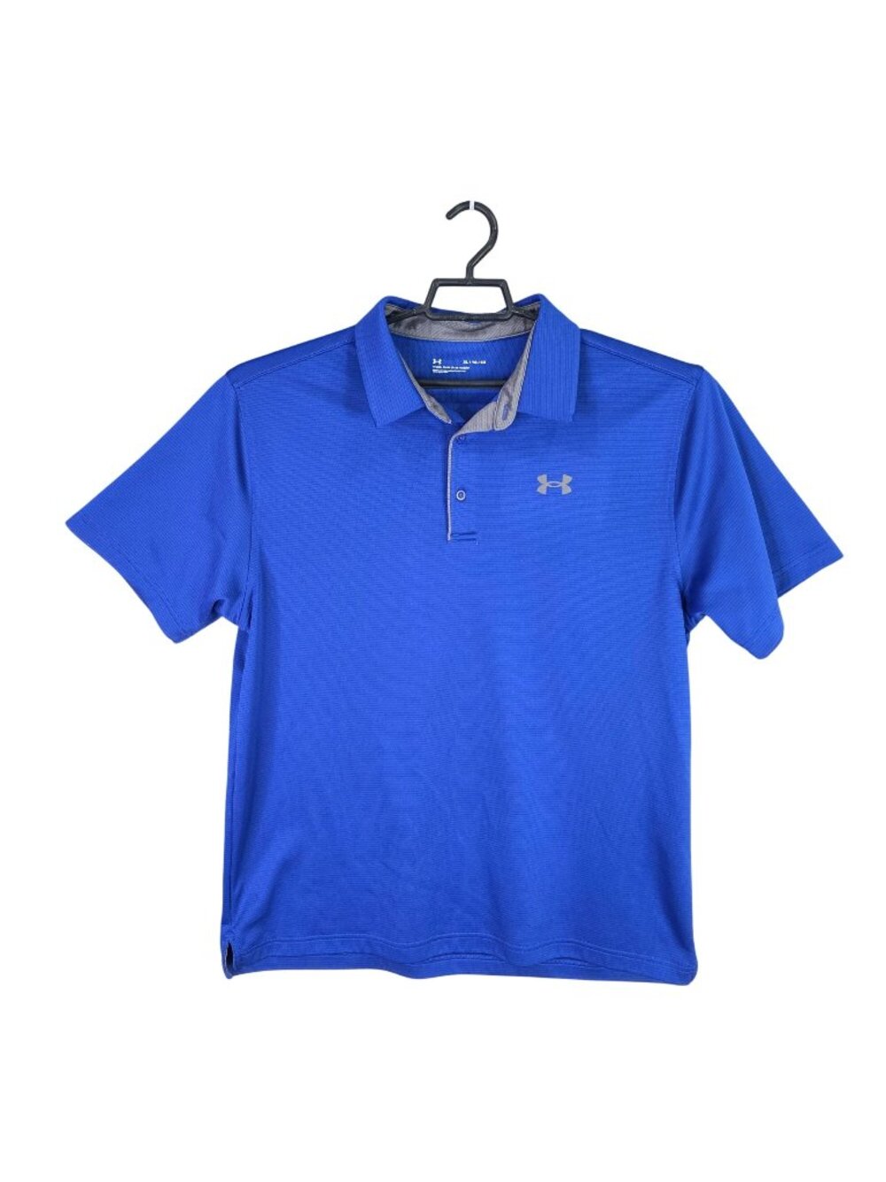 Mens Under Armour Blue Loose Fit Polo Shirt Polyester Short Sleeve Size XL